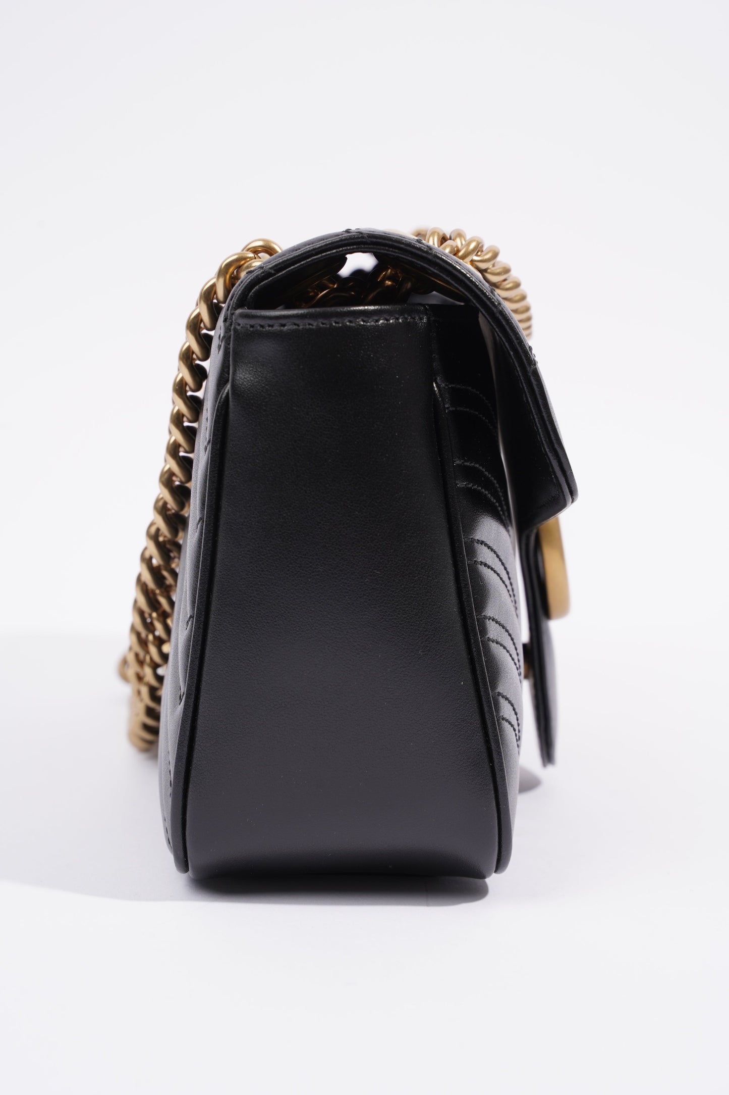 Gucci Marmont Flap Black Matelasse Leather Small