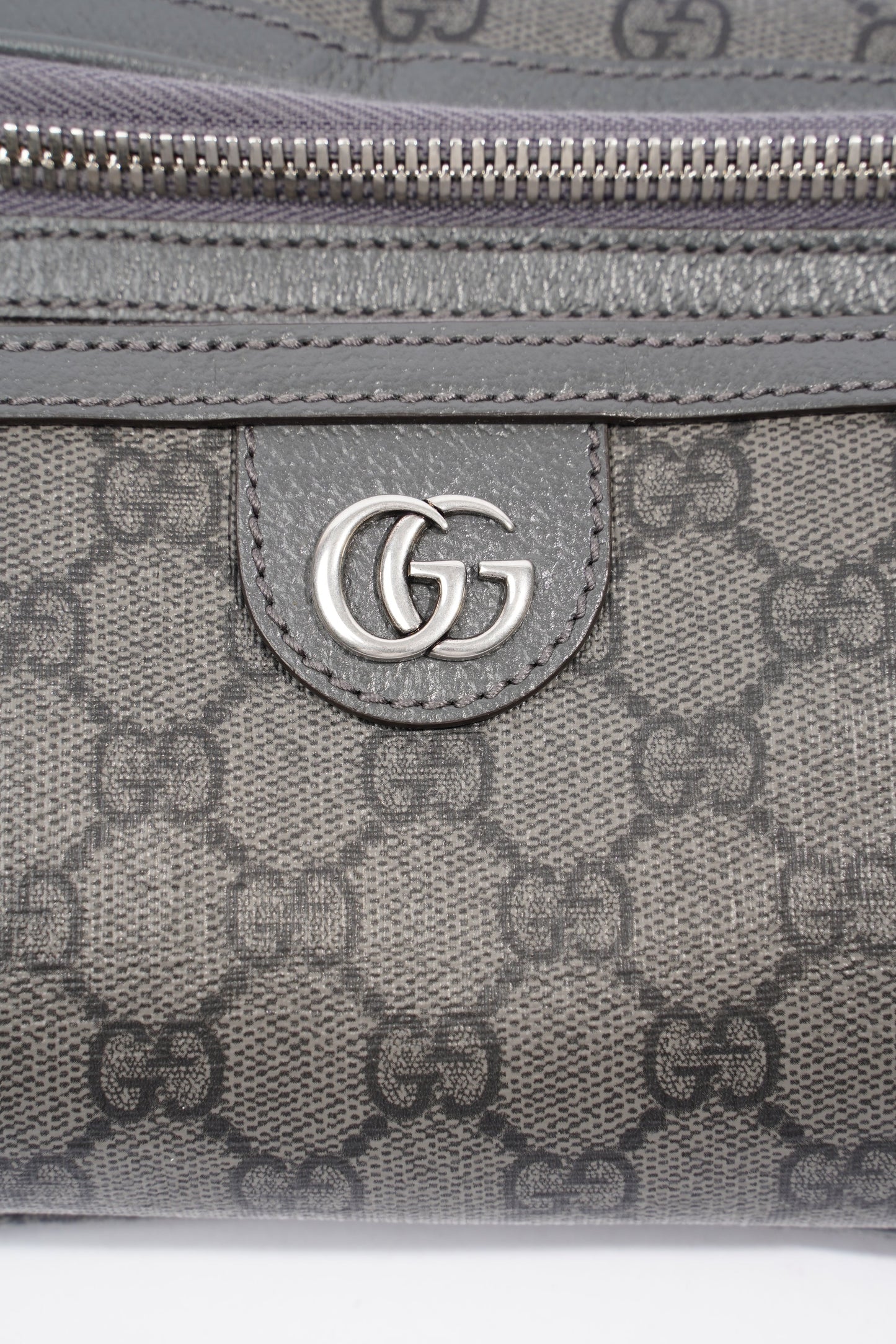 Gucci Ophidia Belt Bag Grey Supreme Coated Canvas