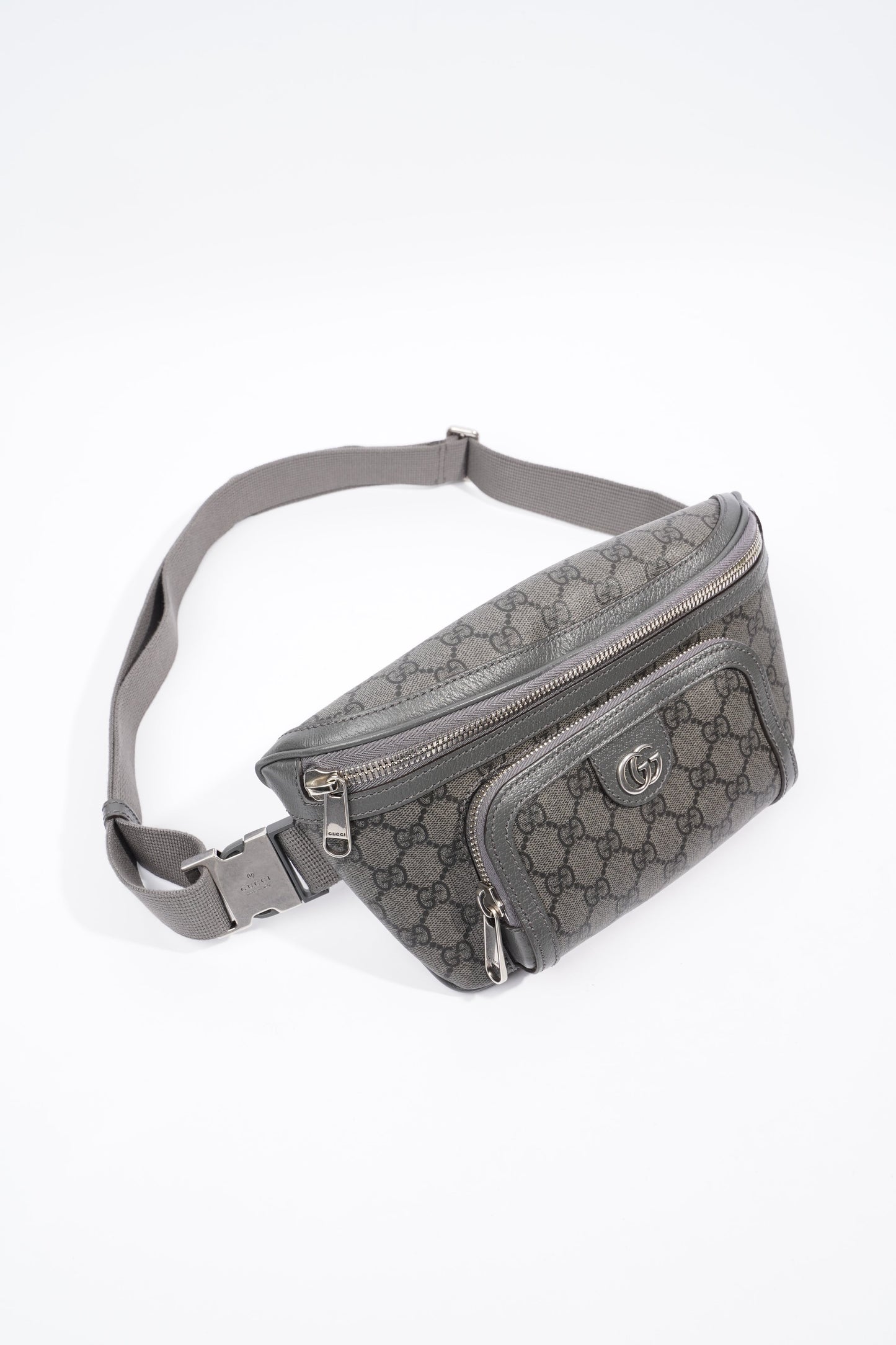 Gucci Ophidia Belt Bag Grey Supreme Coated Canvas