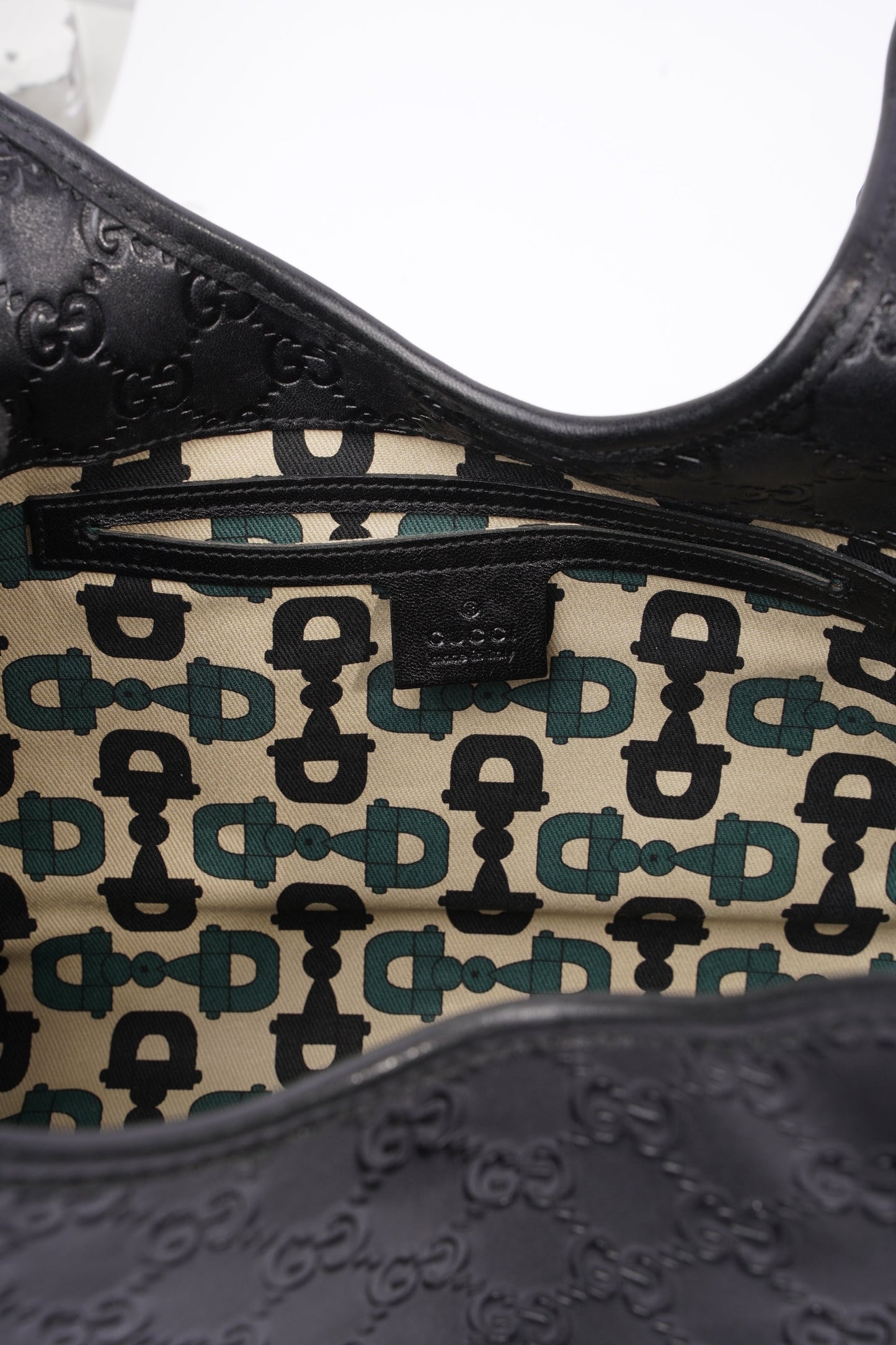Gucci Jackie Black GG Supreme Leather