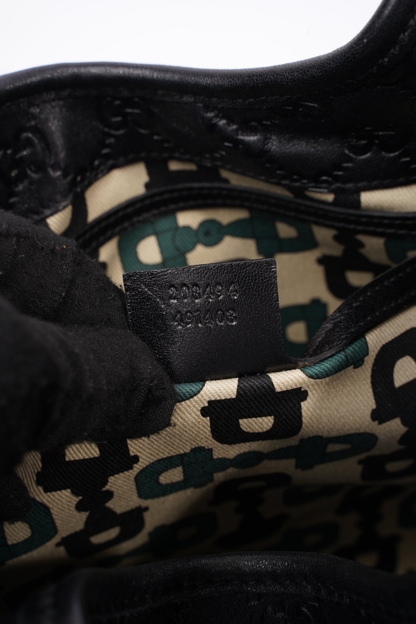 Gucci Jackie Black GG Supreme Leather