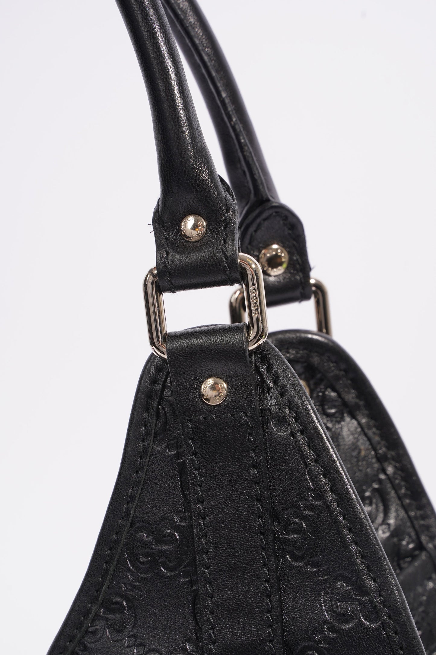 Gucci Jackie Black GG Supreme Leather