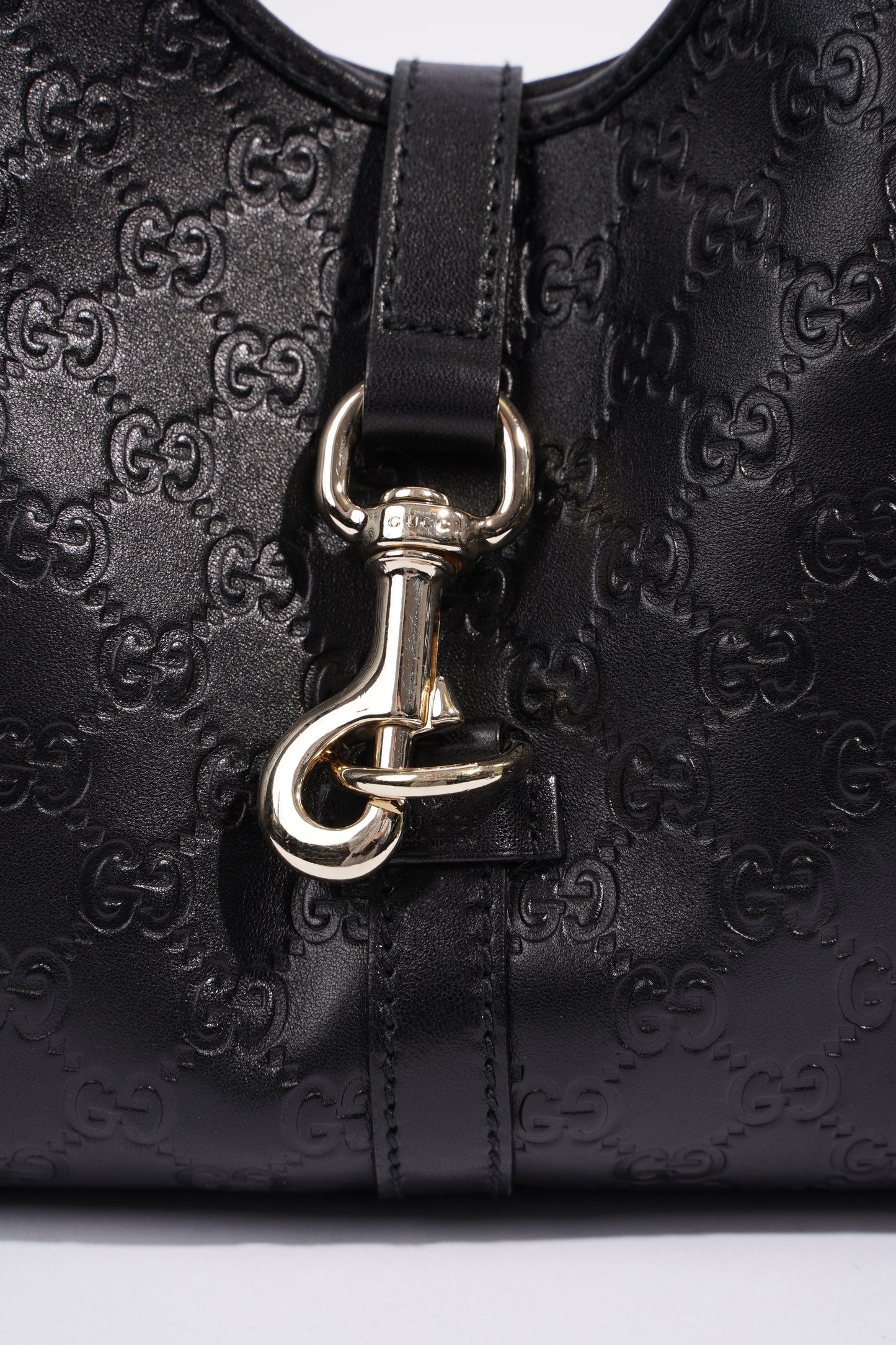 Gucci Jackie Black GG Supreme Leather