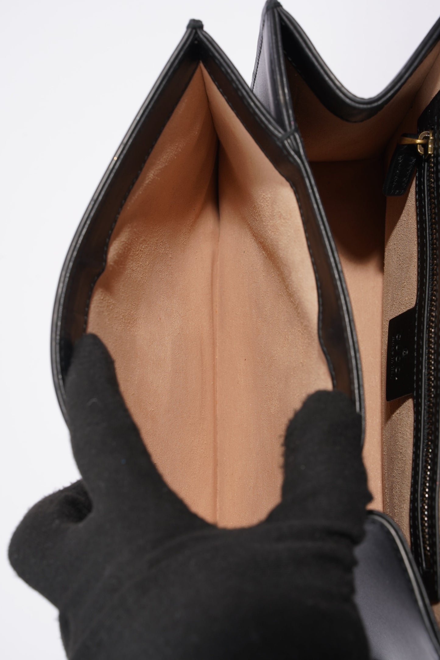 Gucci Queen Margaret Top Handle Black Leather