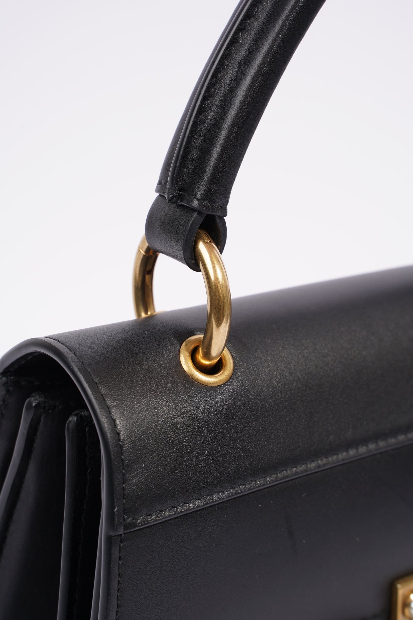 Gucci Queen Margaret Top Handle Black Leather