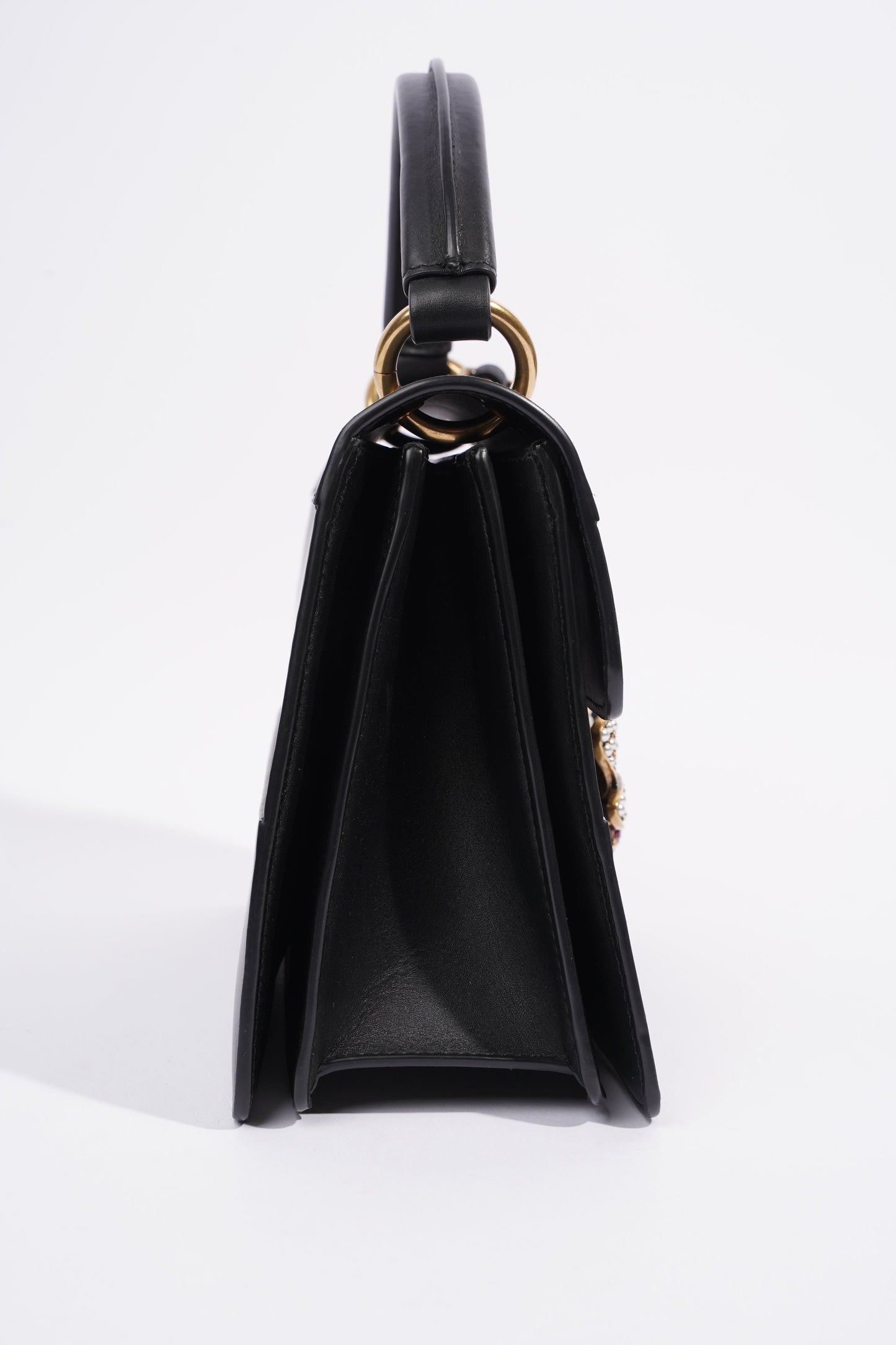 Gucci Queen Margaret Top Handle Black Leather