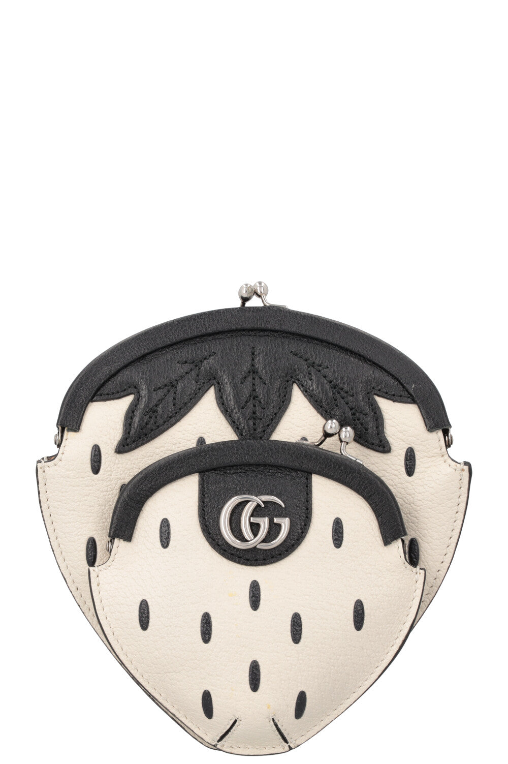 GUCCI Fruttini Strawberry Crossbody Bag White Black