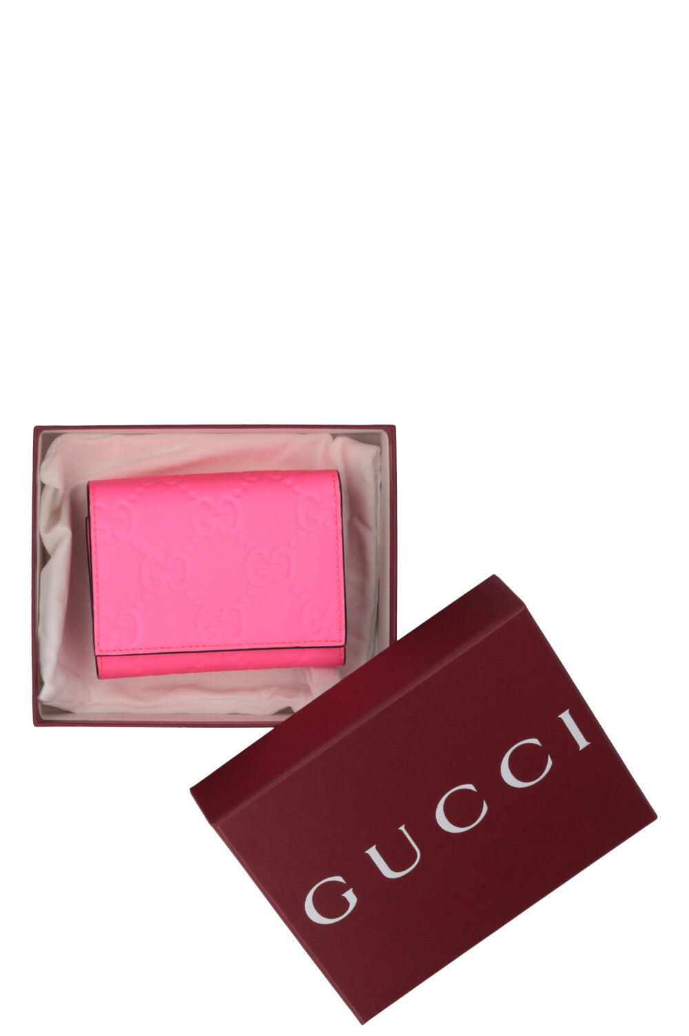 GUCCI Small Fold GG Wallet Neon Pink