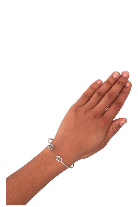 GUCCI GG Running Bracelet White Gold Diamonds
