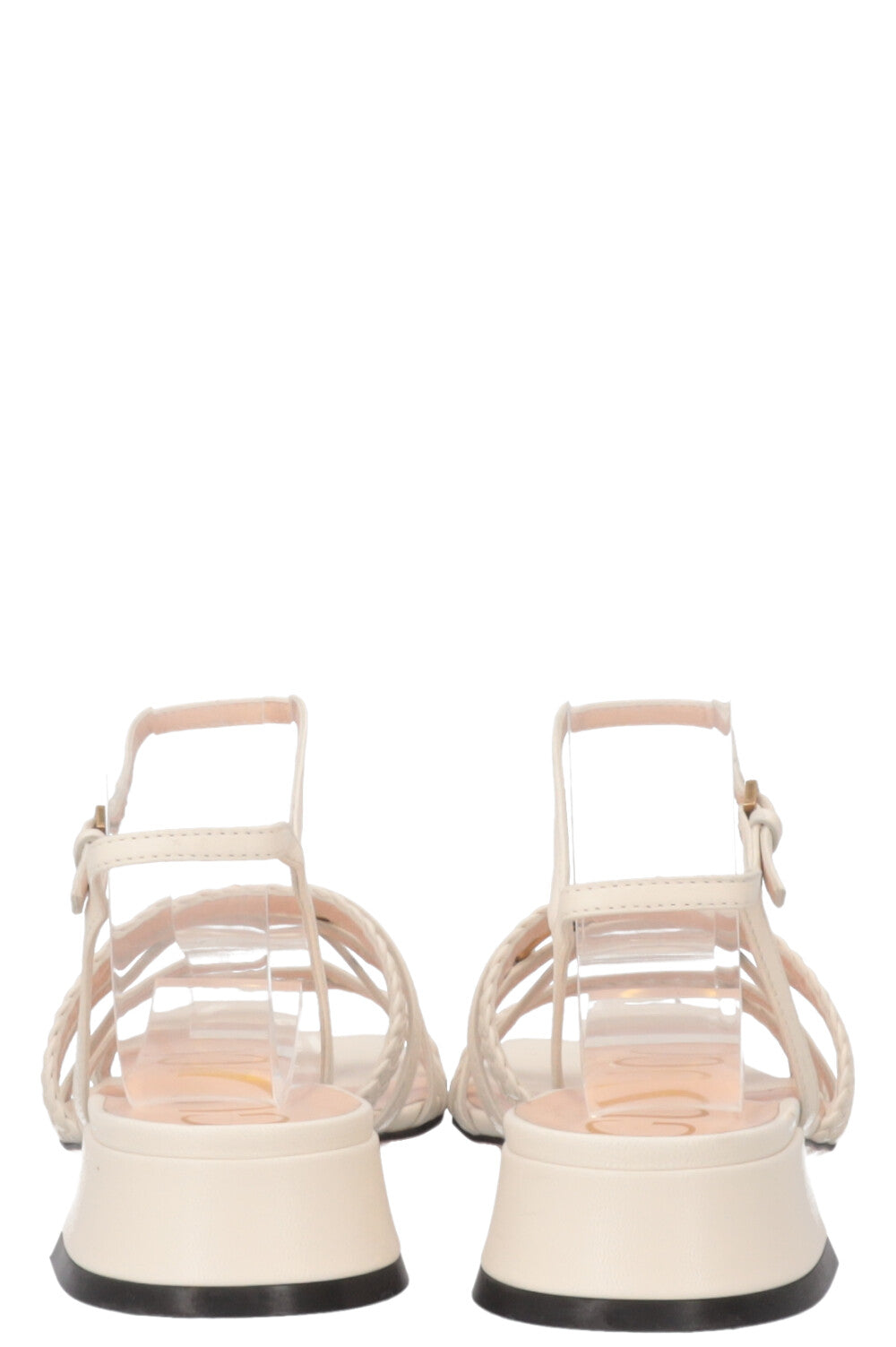 GUCCI Horsebit Flats Leather White