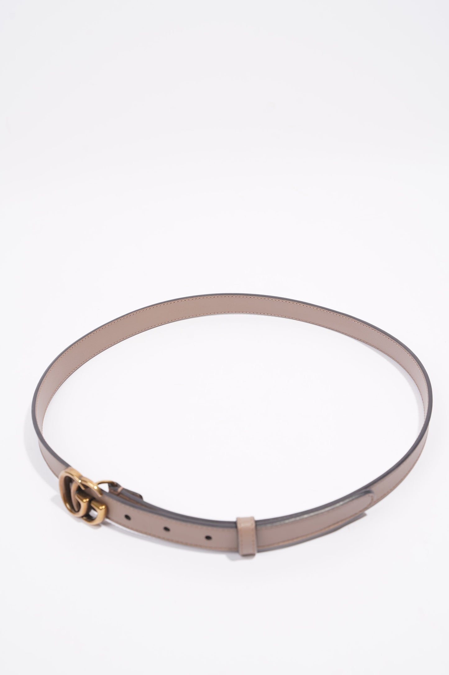 Gucci GG Marmont Belt Nude / Gold Leather 85cm