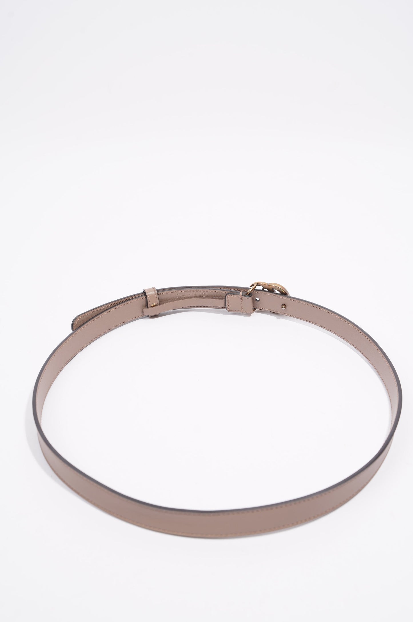 Gucci GG Marmont Belt Nude / Gold Leather 85cm