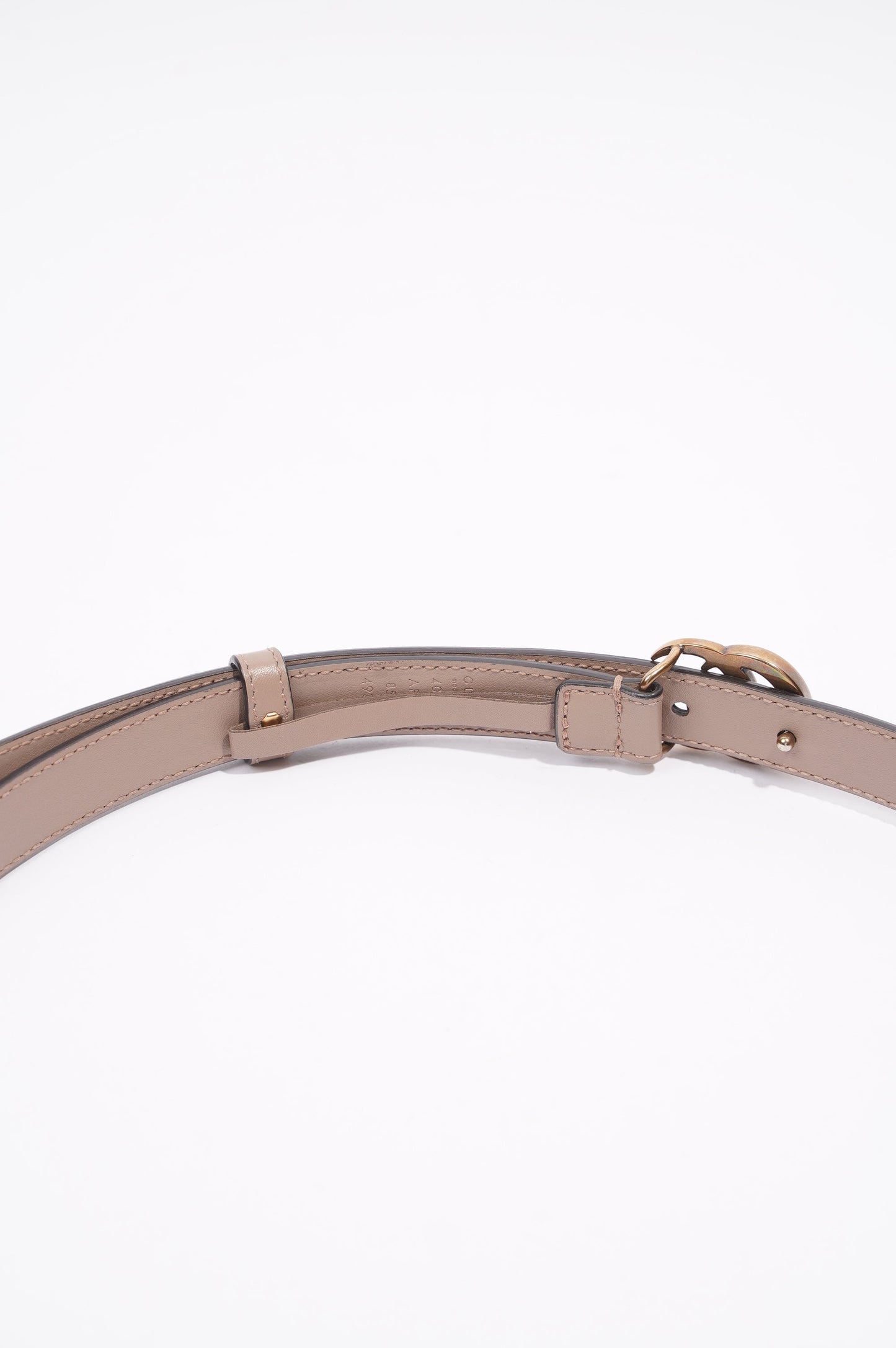 Gucci GG Marmont Belt Nude / Gold Leather 85cm