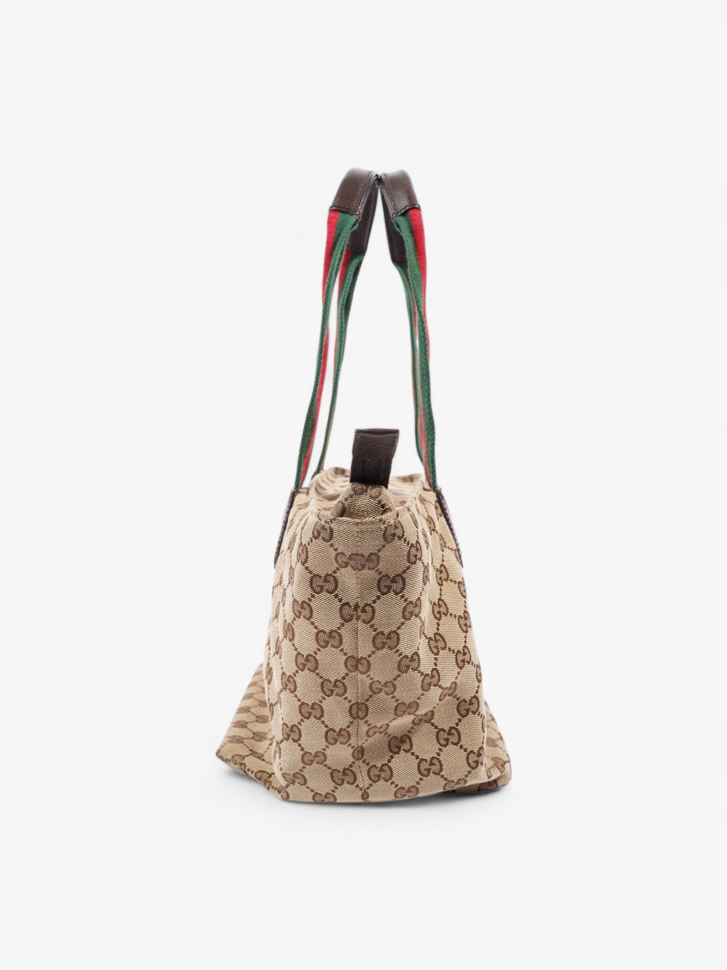 Gucci Web Handle Tote GG Supreme / Red / Green Canvas