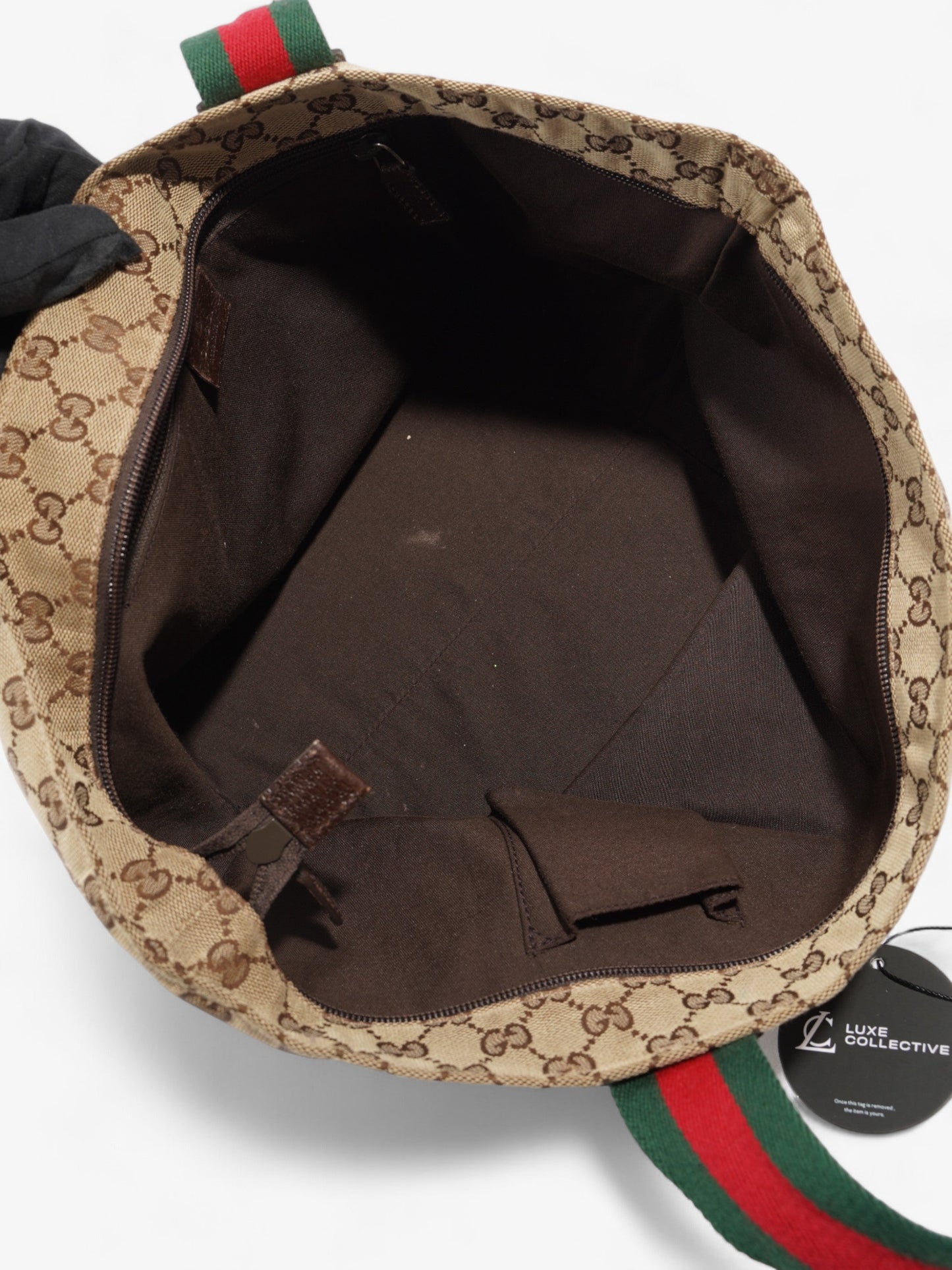 Gucci Web Handle Tote GG Supreme / Red / Green Canvas