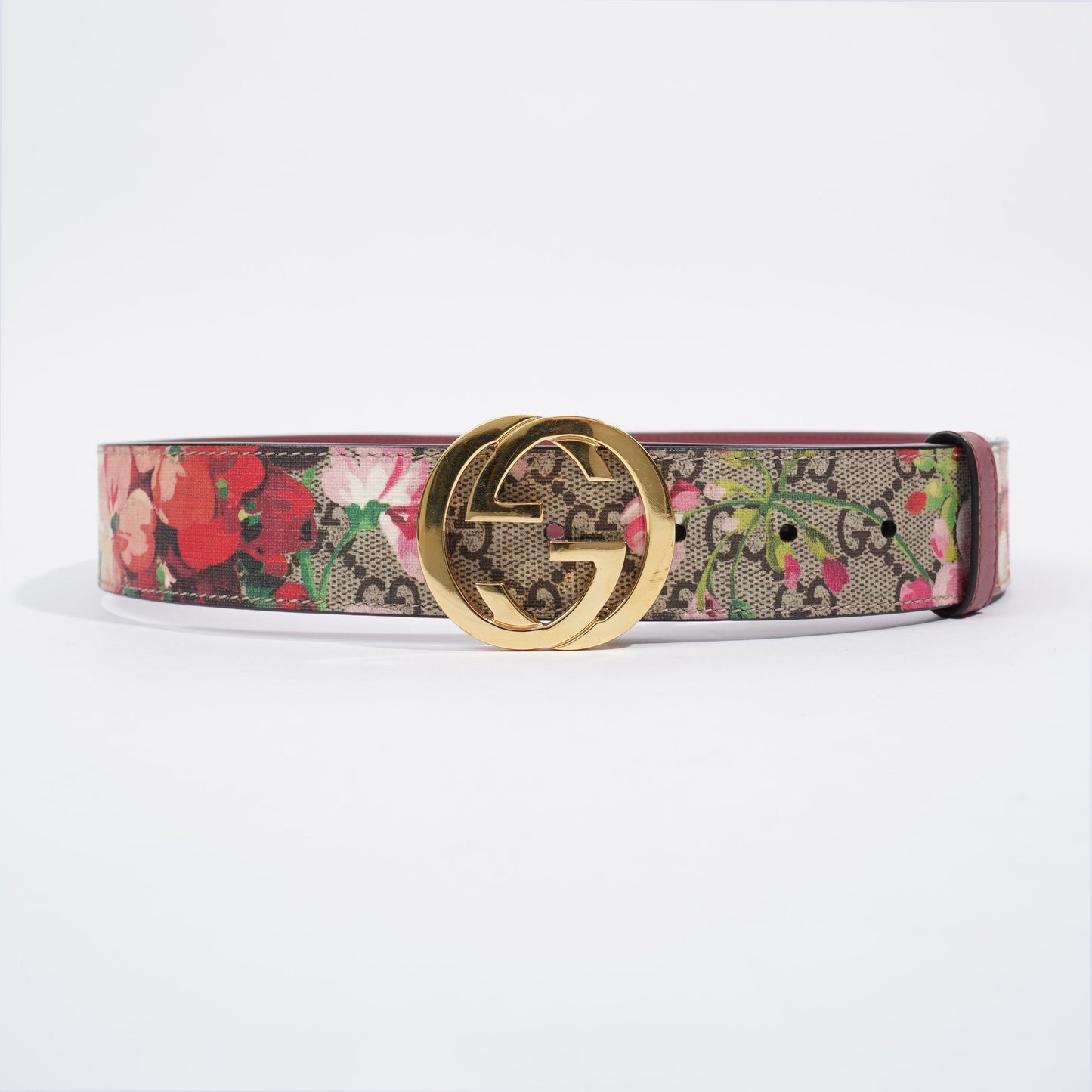 Gucci Interlocking Belt Supreme / Floral Coated Canvas 75cm 30"