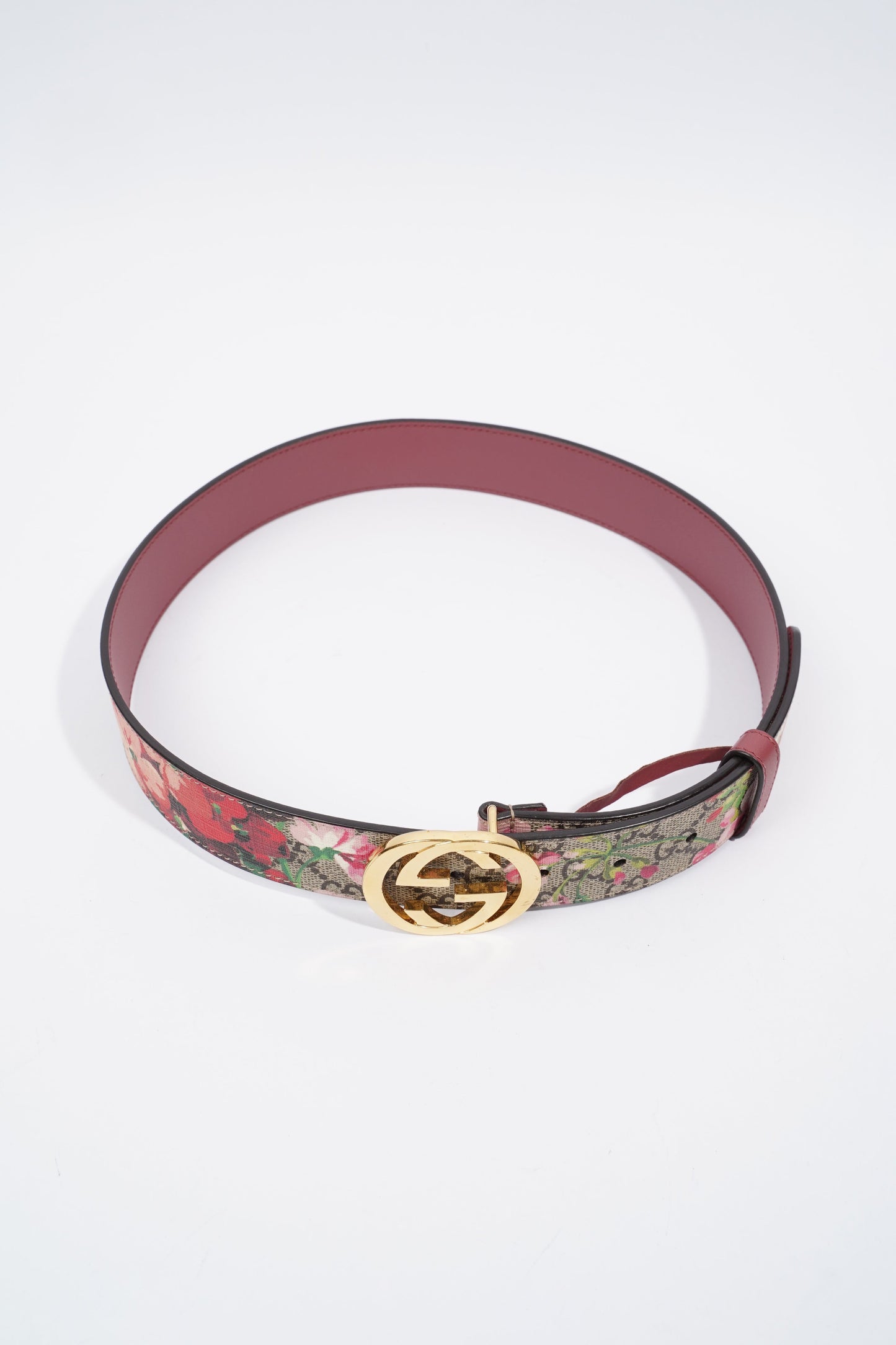 Gucci Interlocking Belt Supreme / Floral Coated Canvas 75cm 30"