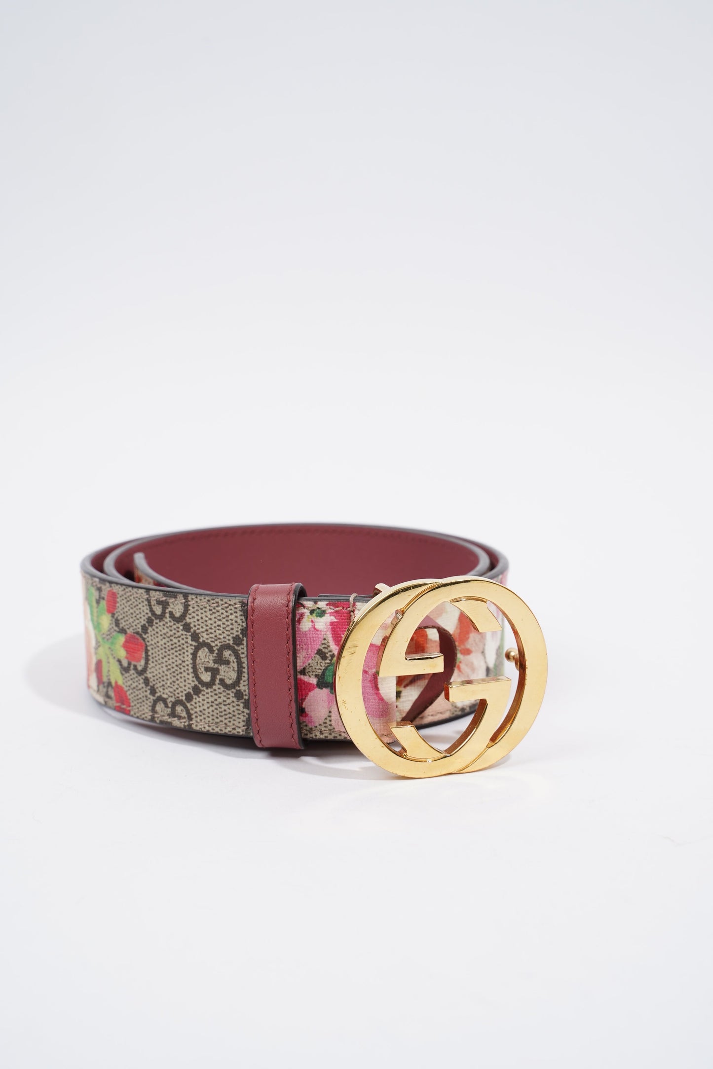 Gucci Interlocking Belt Supreme / Floral Coated Canvas 75cm 30"