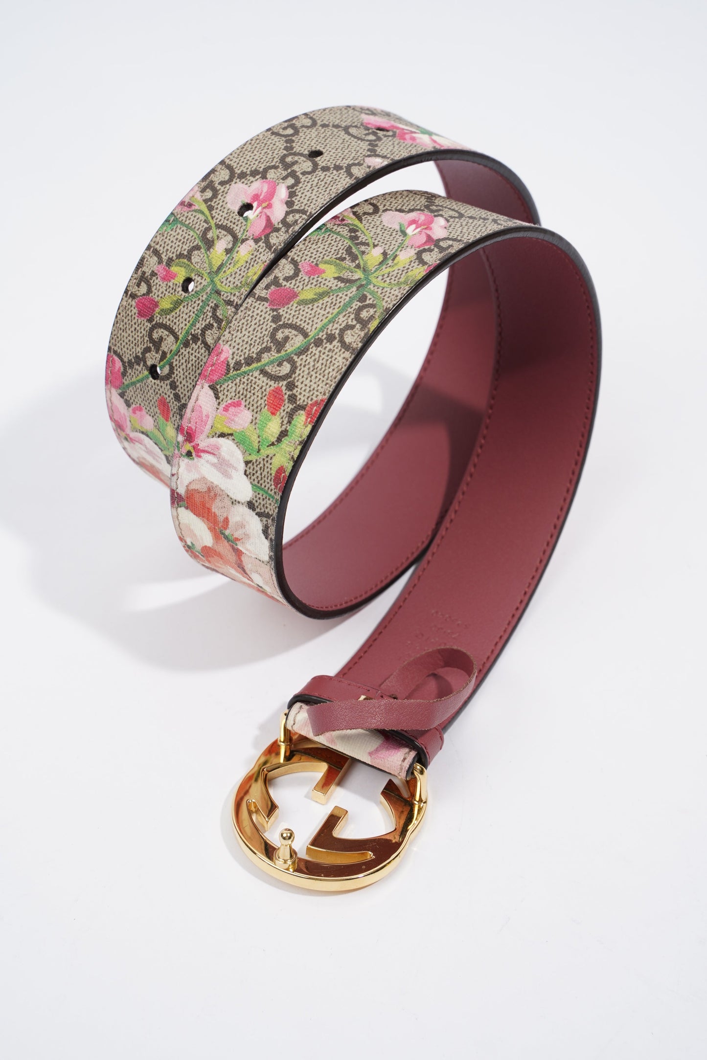 Gucci Interlocking Belt Supreme / Floral Coated Canvas 75cm 30"