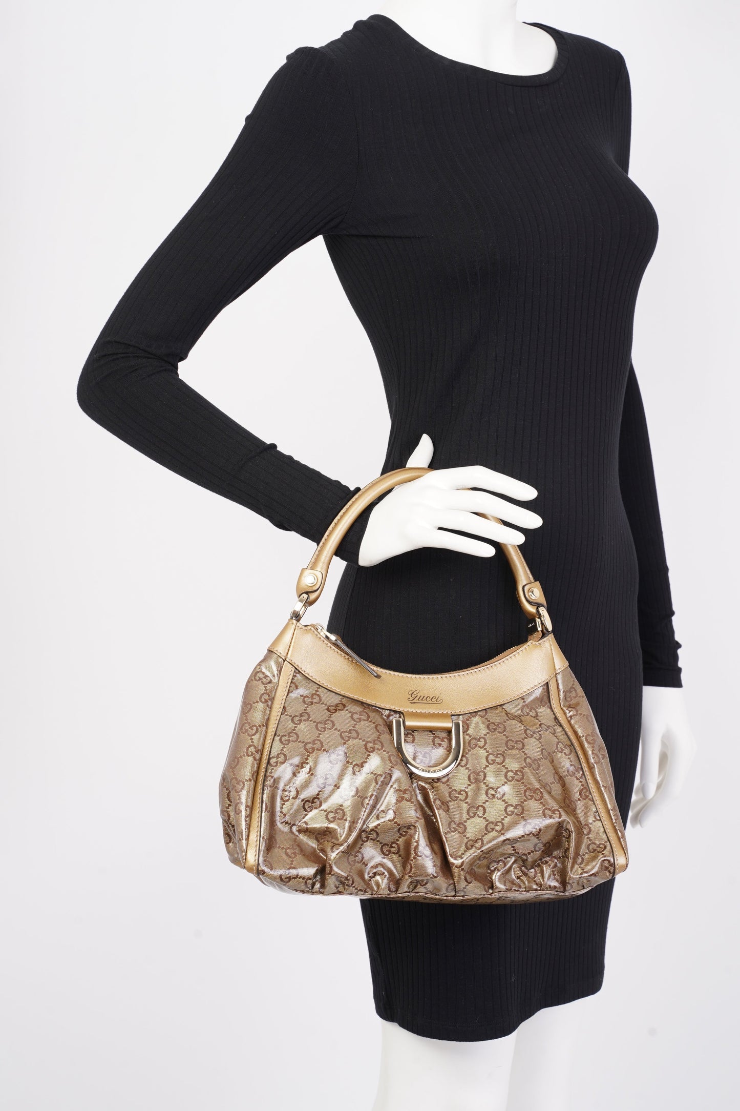 Gucci Abbey Gold GG Supreme PVC