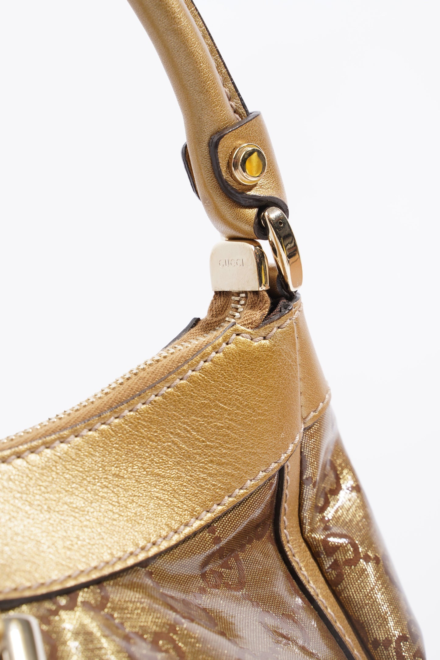 Gucci Abbey Gold GG Supreme PVC