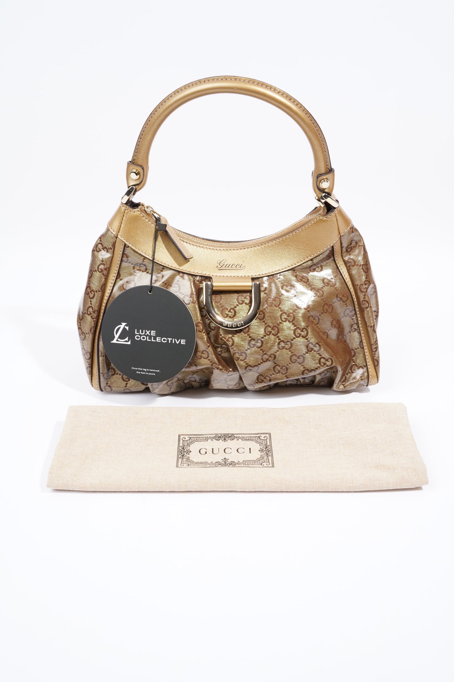 Gucci Abbey Gold GG Supreme PVC