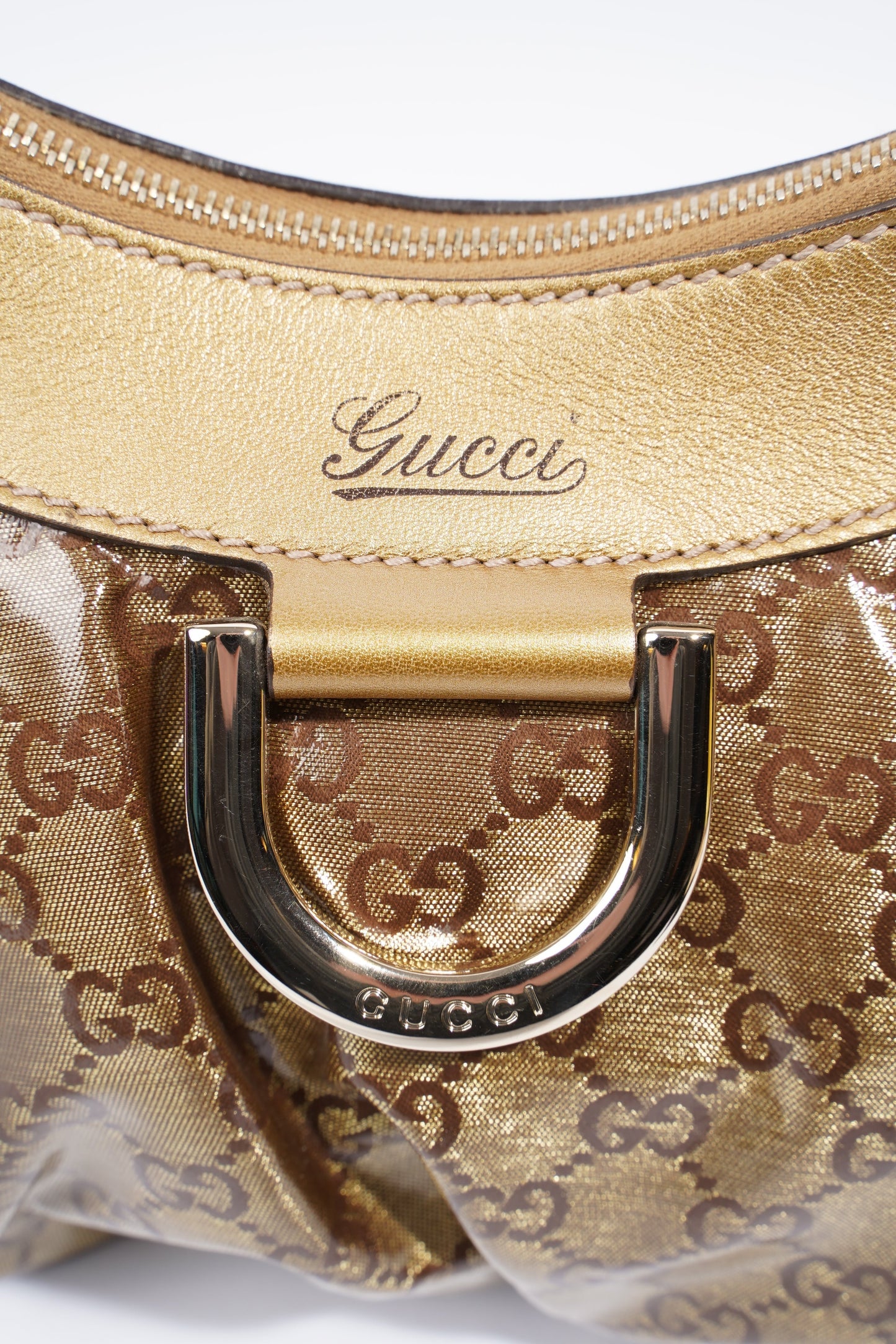Gucci Abbey Gold GG Supreme PVC
