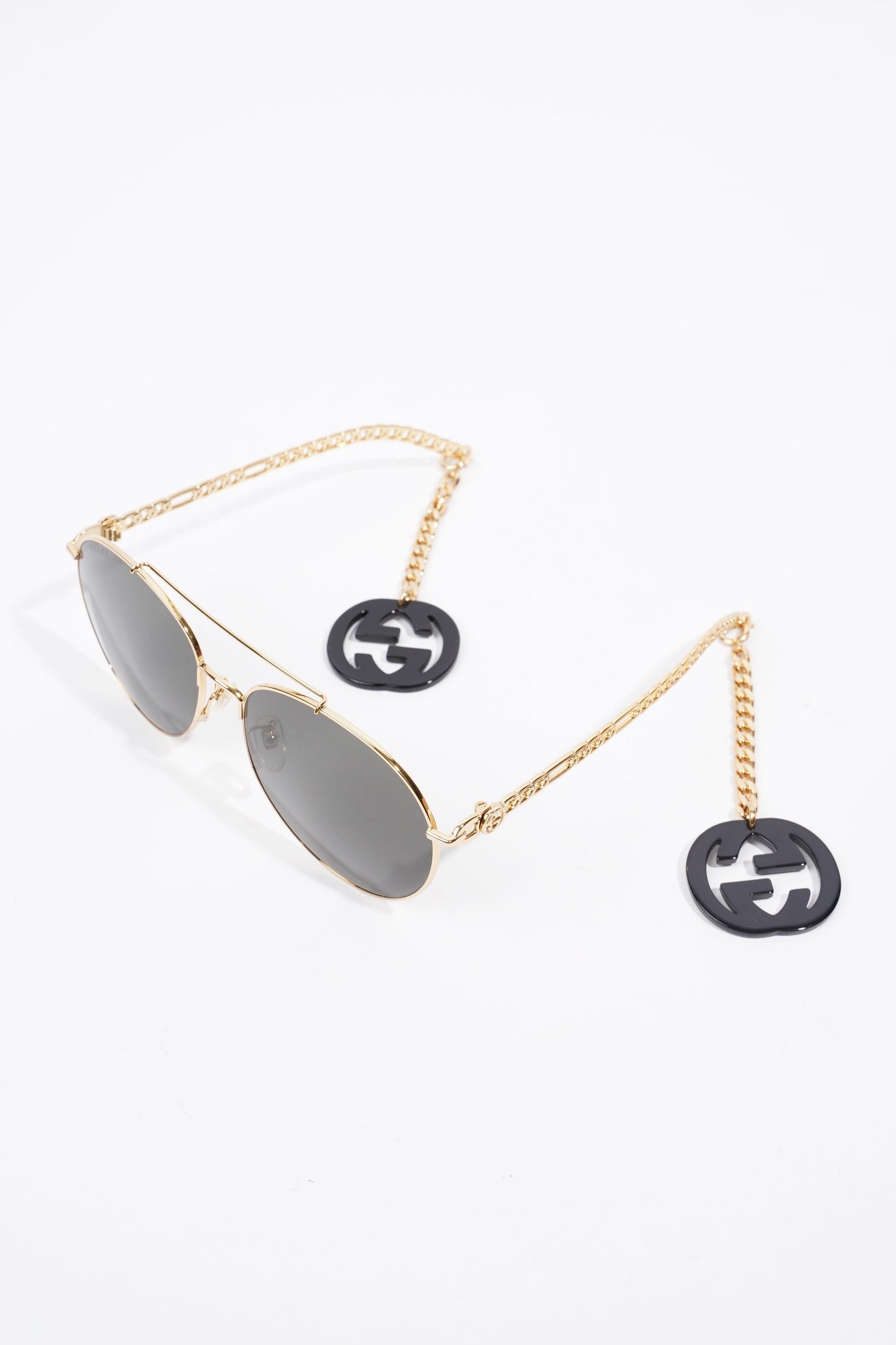 Gucci GG0725S Sunglasses Gold Base Metal 135