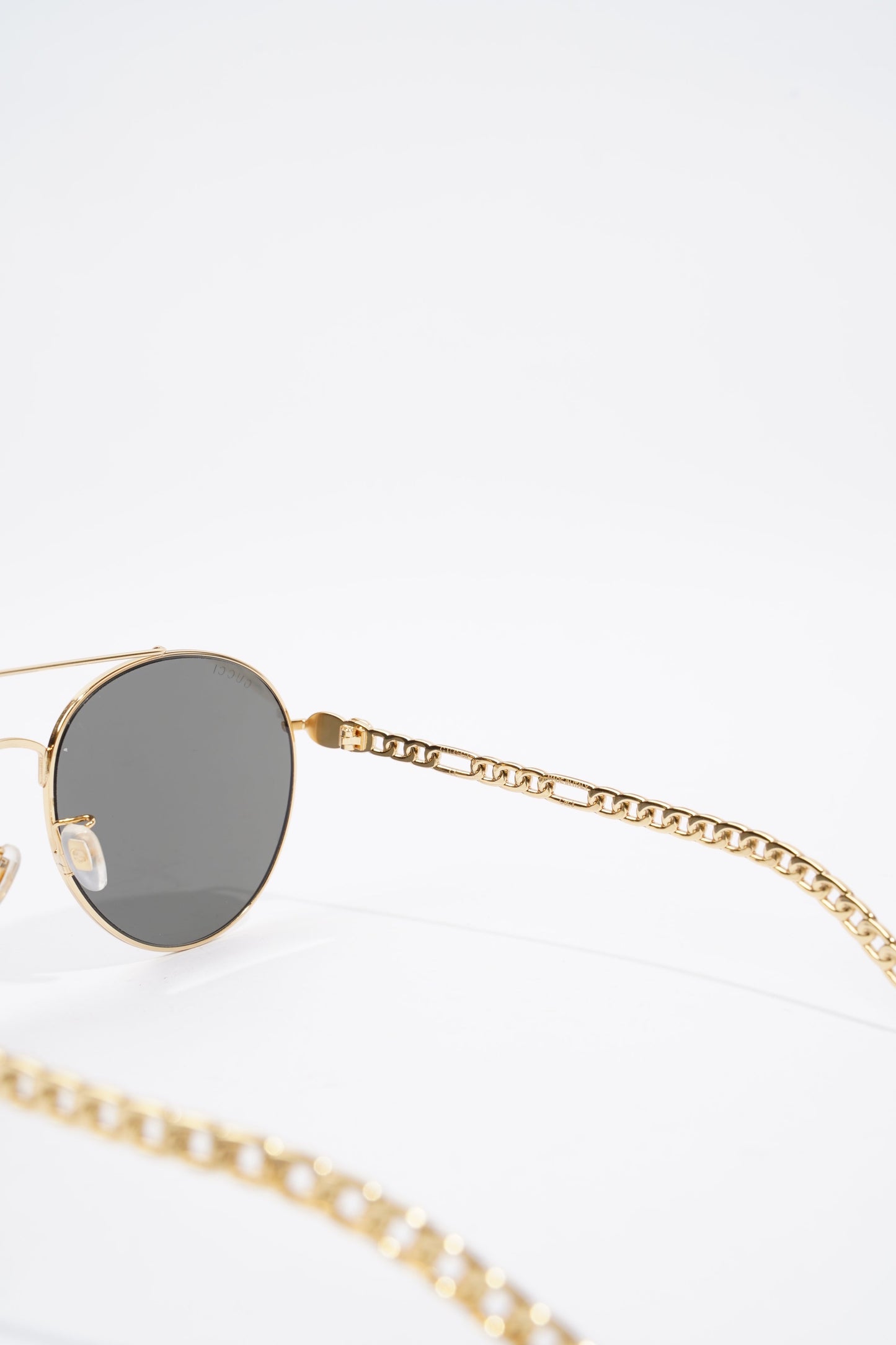 Gucci GG0725S Sunglasses Gold Base Metal 135