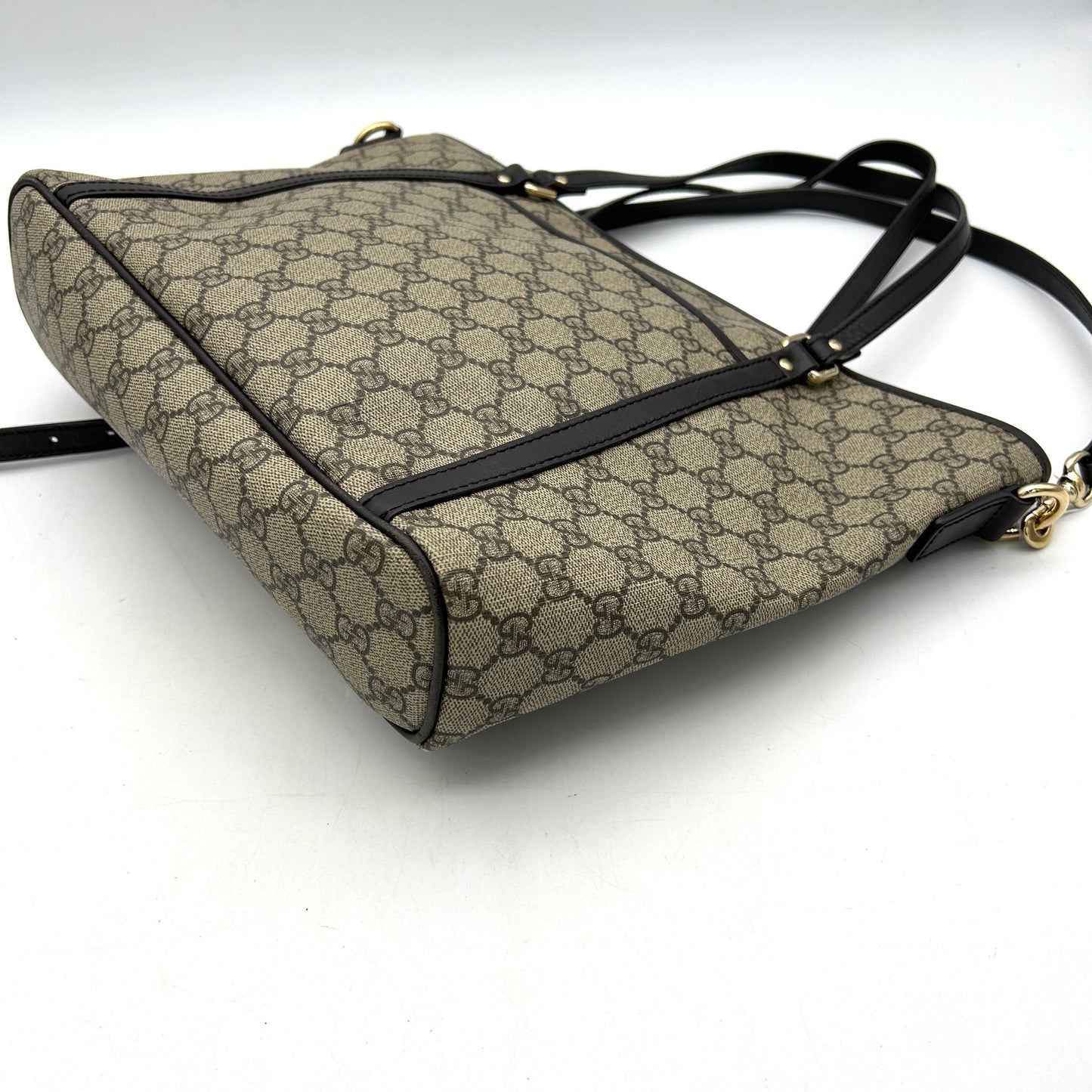 Gucci Beige/Ebony GG Supreme Canvas/Leather Medium Joy Tote Bag AF651