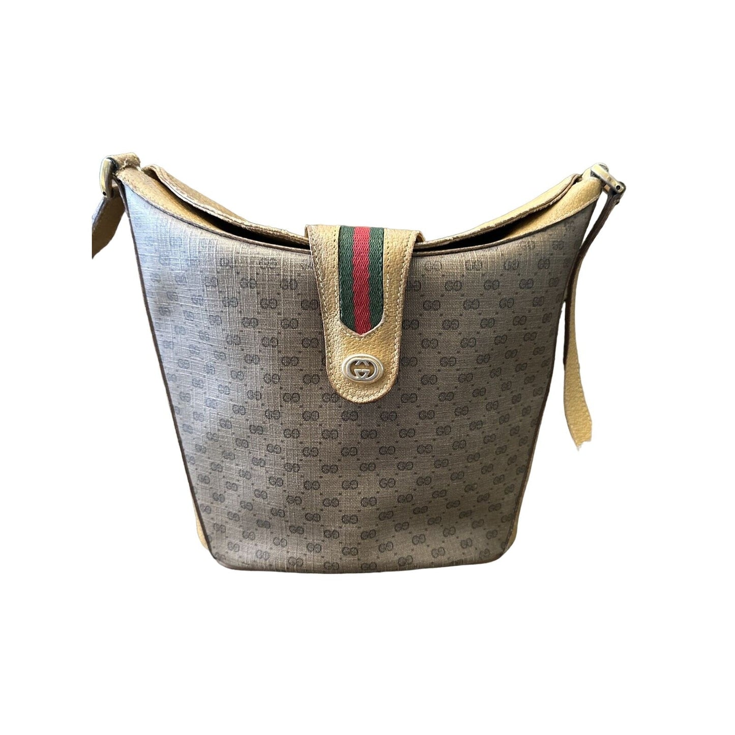 Gucci Accessory Collection brown micro Guccissima bucket bag