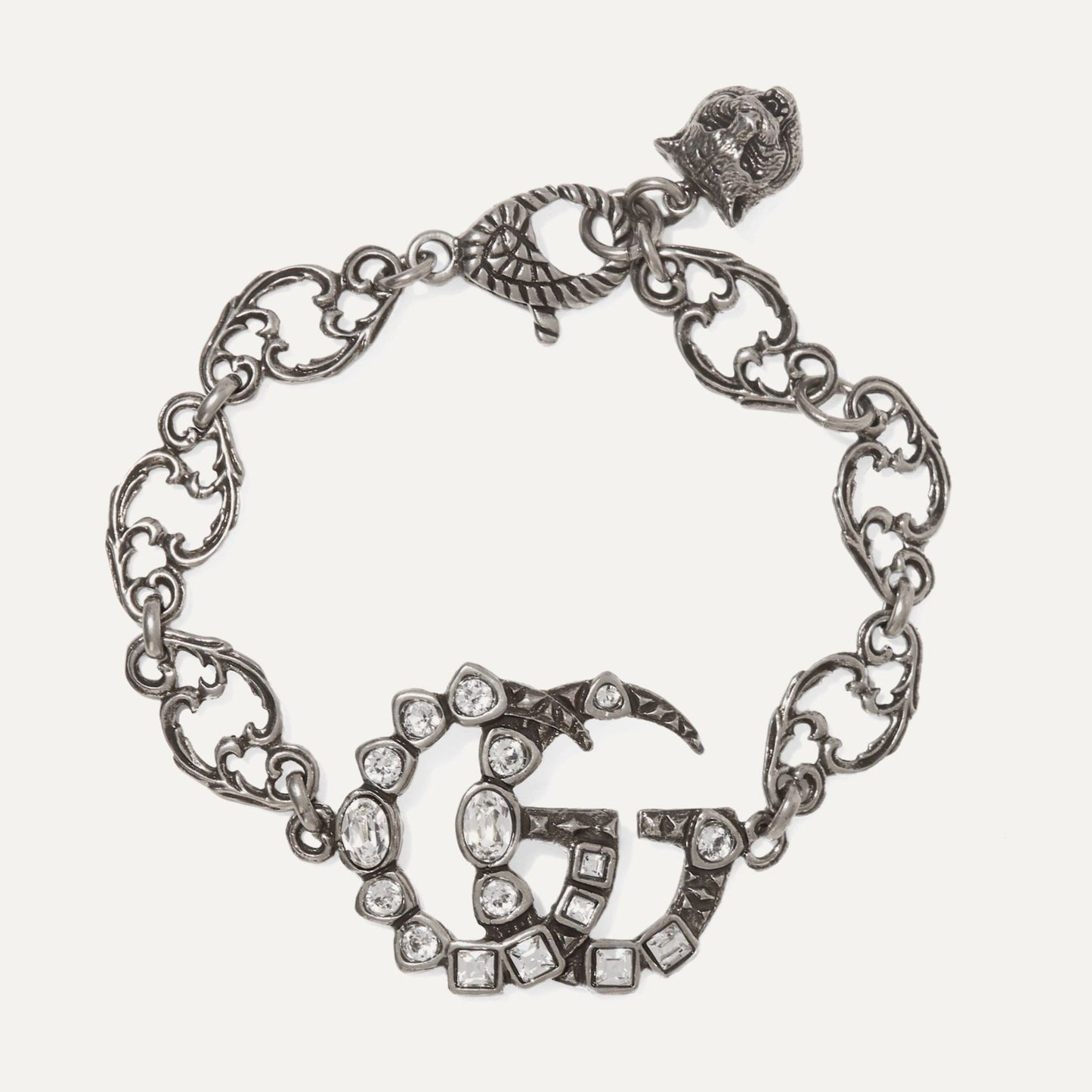 Gucci GG Marmont Crystal Bracelet in Silver