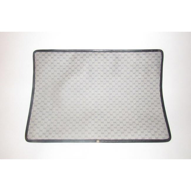 Gucci Early Xl Web Supreme Portfolio Purse Navy Blue Small G Logo Print Coated Canvas And Navy