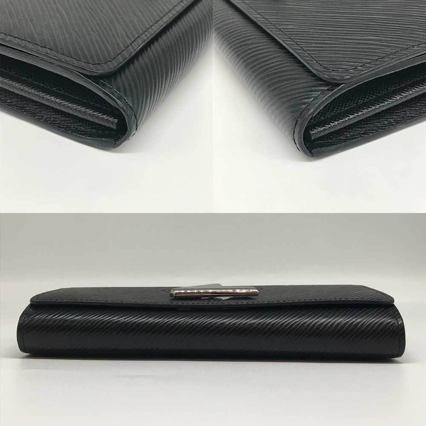 Louis Vuitton  Noir Epi Leather Long Wallet (Bi-Fold)