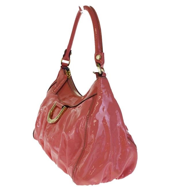Gucci Abbey D Ring Pursesdesigner Purses Salmon Pink Patent Leather Shoulder Bag