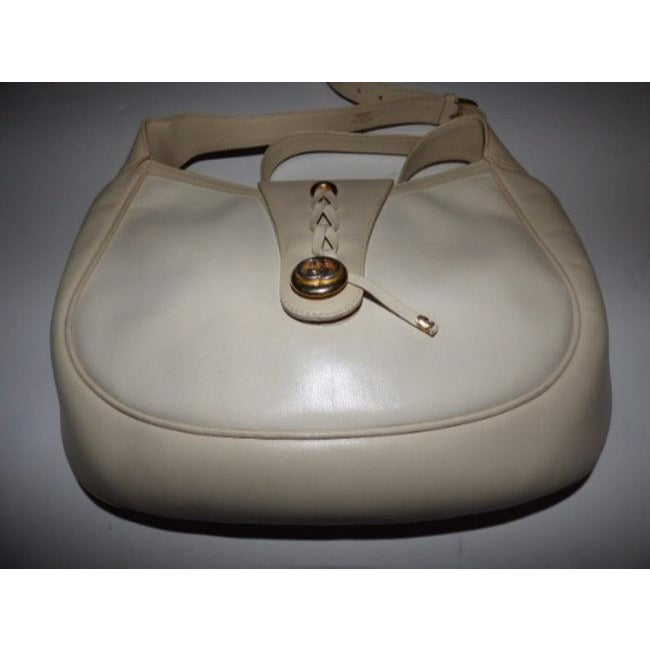 Gucci Vintage Ivory Leather Satchel