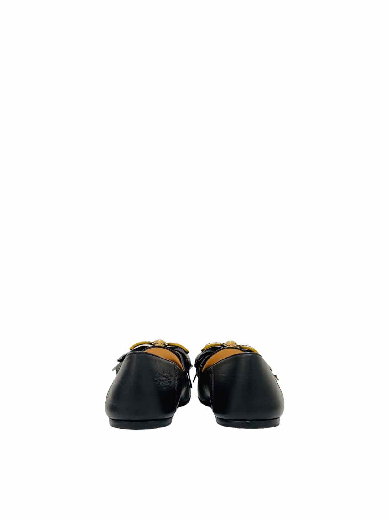 GUCCI Queen Margaret Bee Black Flats
