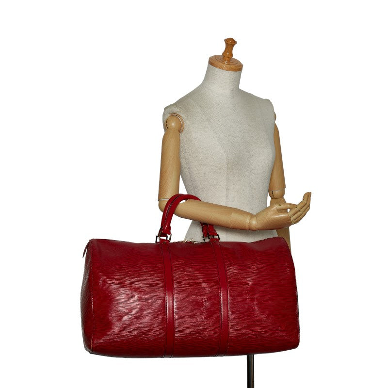 Louis Vuitton Epi Keepall 50 Boston Bag M42967 Castilian Red