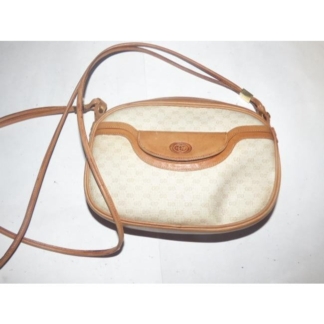 Gucci Supreme Shoulder Micro Guccissima Print Dual Strap Brown Leather And Gg Leather Cross Body