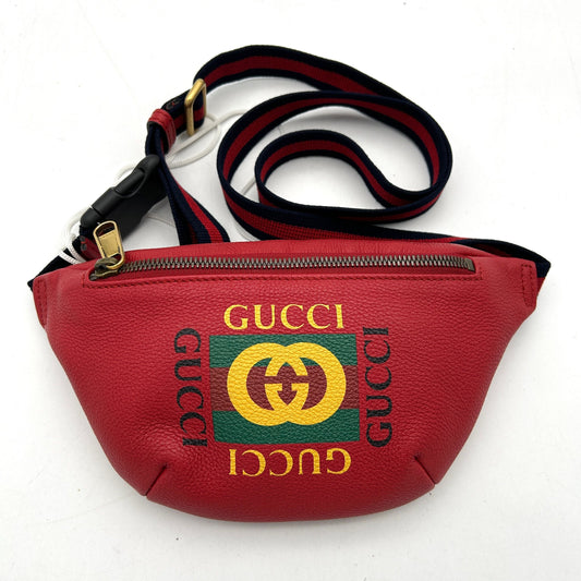 Gucci Red Leather Logo Belt Bag Gucci LA33160