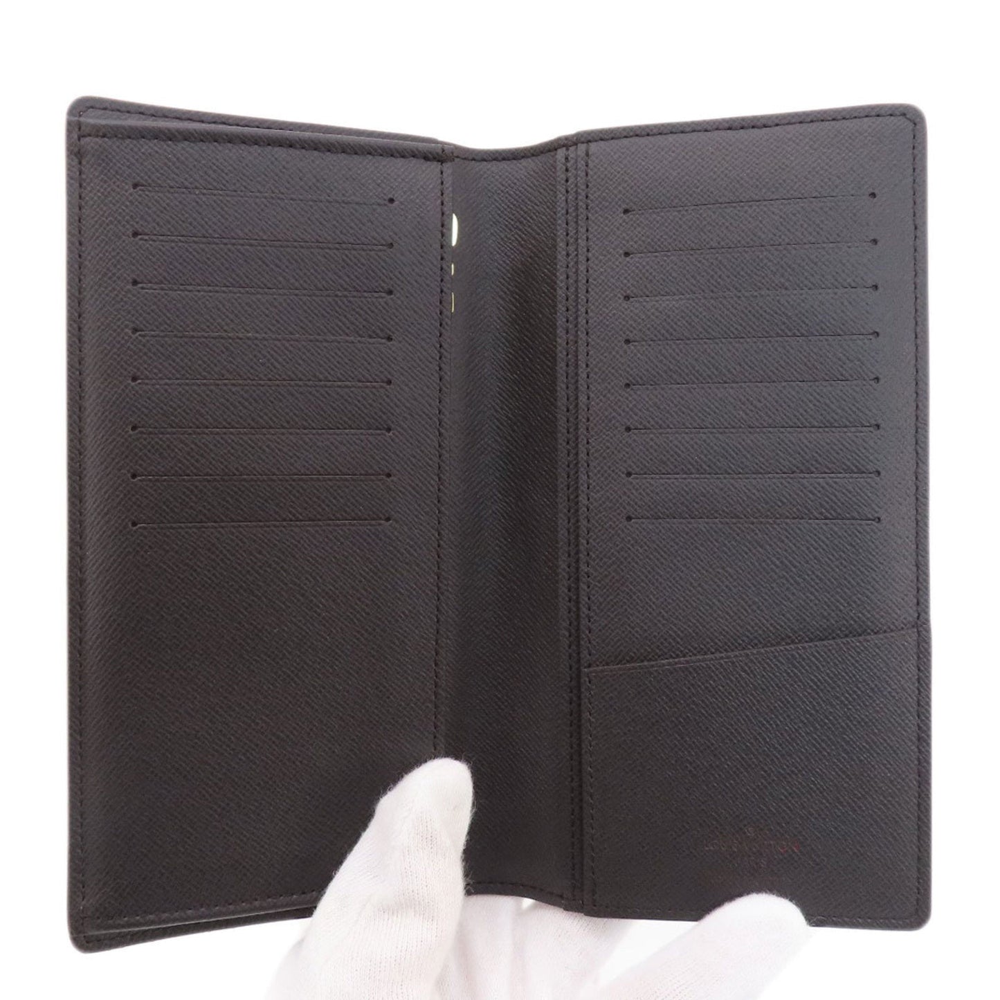 Louis Vuitton Damier Canvas Ebene Damier Canvas Long Wallet (Bi-Fold)
