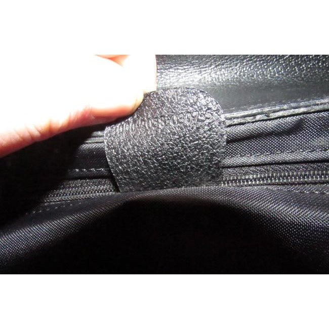 Gucci W Bamboo Line Two Removable Strap Black Leatherchrome Satchel