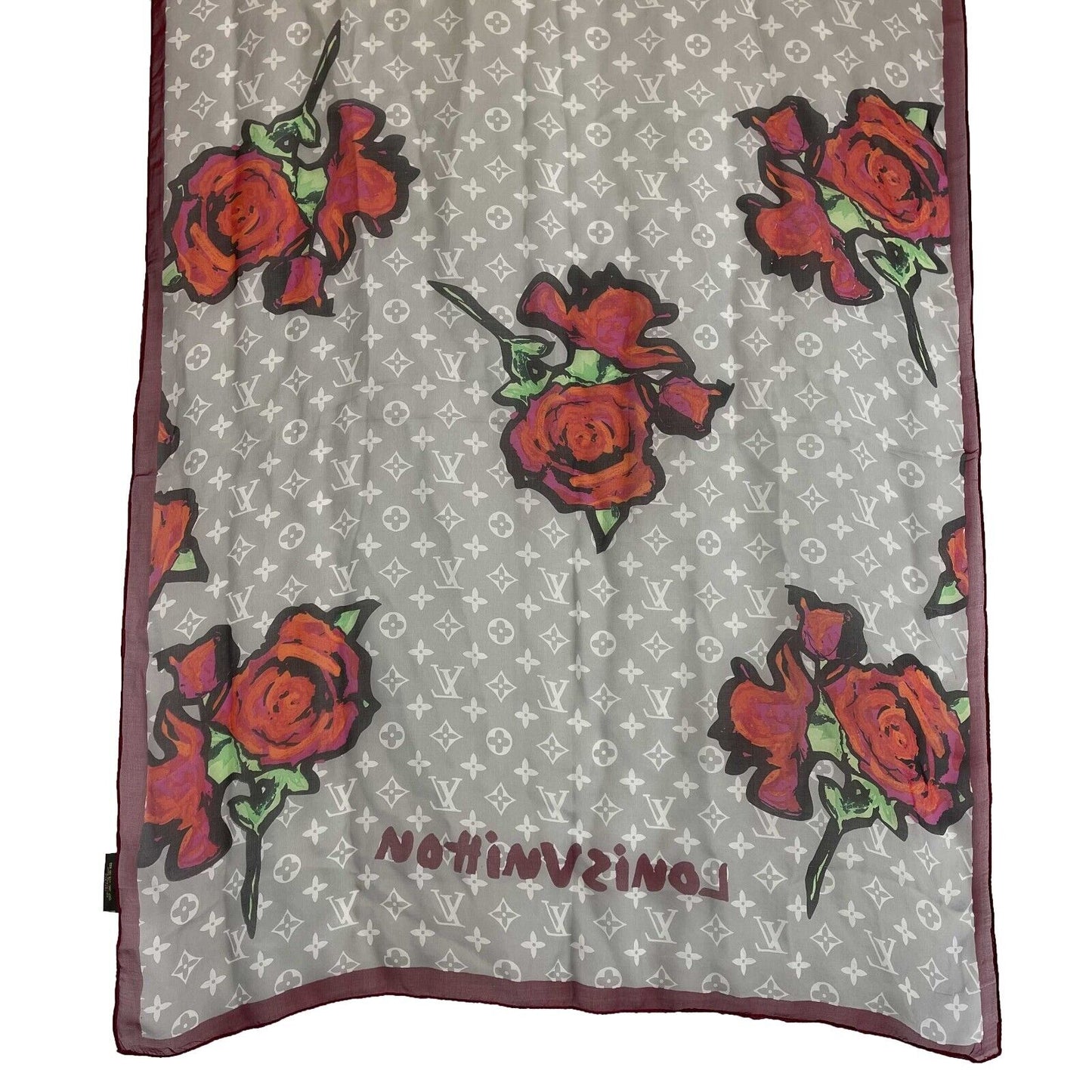LOUIS VUITTON - Silk Rose Shall - Multicolor XL Scarf