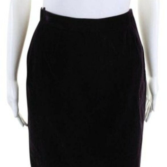 Early Vintage Gucci Purple Velvet Pencil Skirt