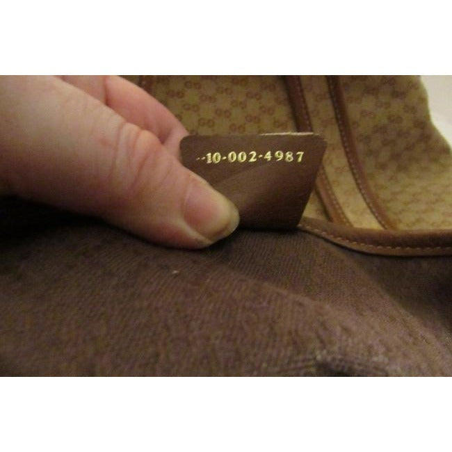Gucci Micro Guccissima Print Suede Leather Shades Of Brown Tote