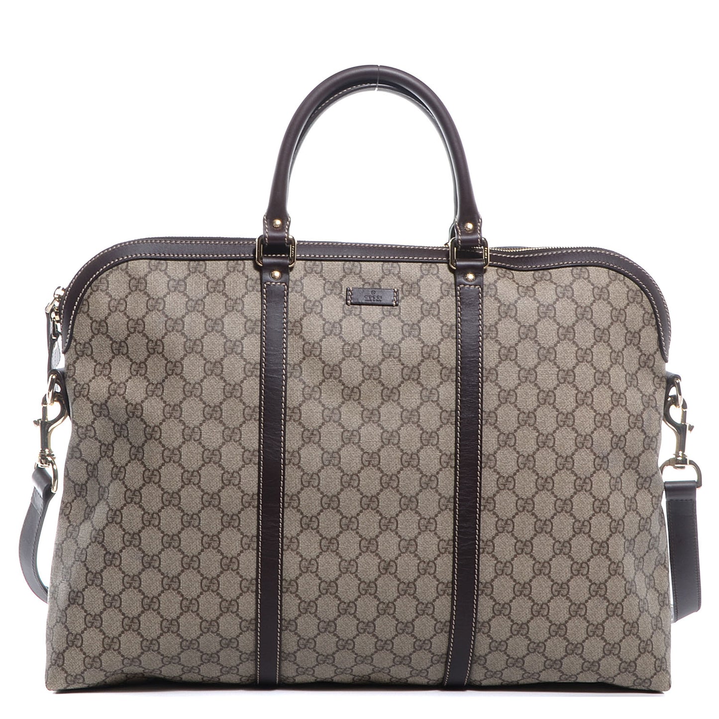 Gucci GG Plus Cuoio Minerva Monogram Briefcase in Cocoa
