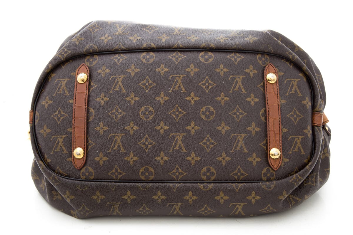 Louis Vuitton 2012 Brown Mahina Monogram & Alligator HandBag