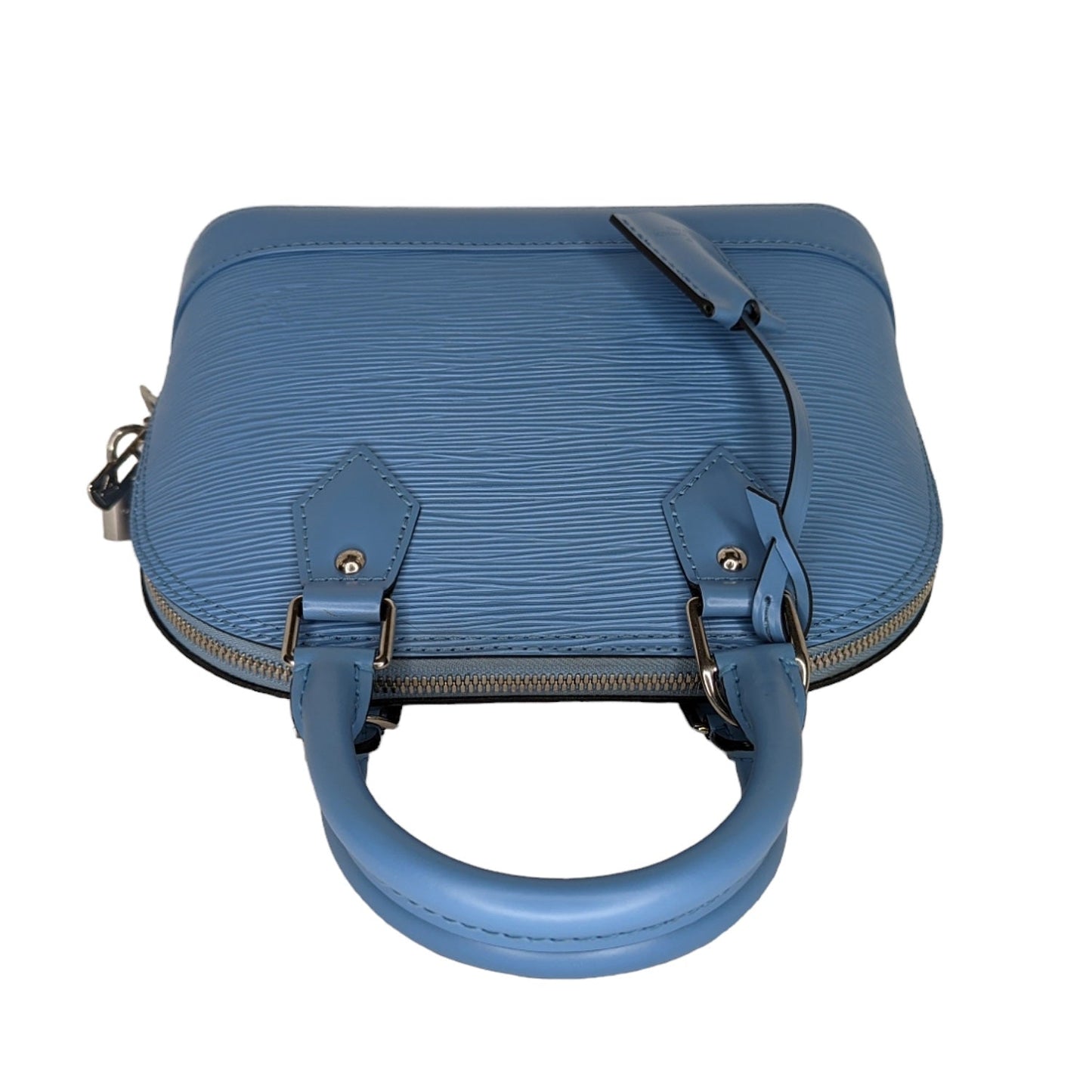 Louis Vuitton EPI Alma BB Satchel w/ Jacquard Strap