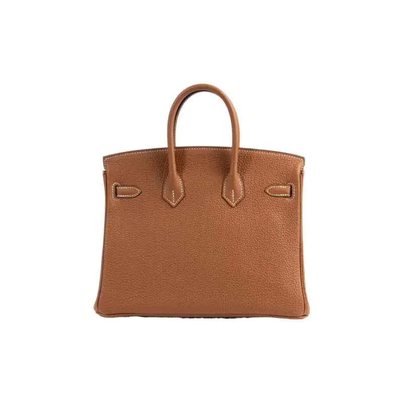 HERMES Birkin 25 Bag brown togo Leather Handbag (25,28,32)  gold hardware