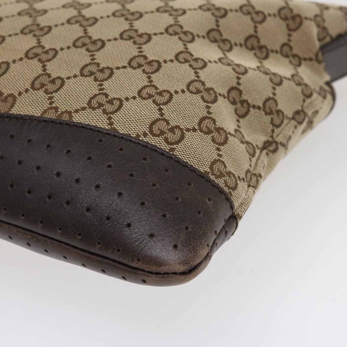 GUCCI GG Canvas Shoulder Bag Canvas Beige Brown 145856  ac1754